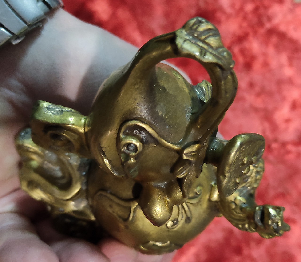 бронзовая статуэтка Собака Будды  фото 7