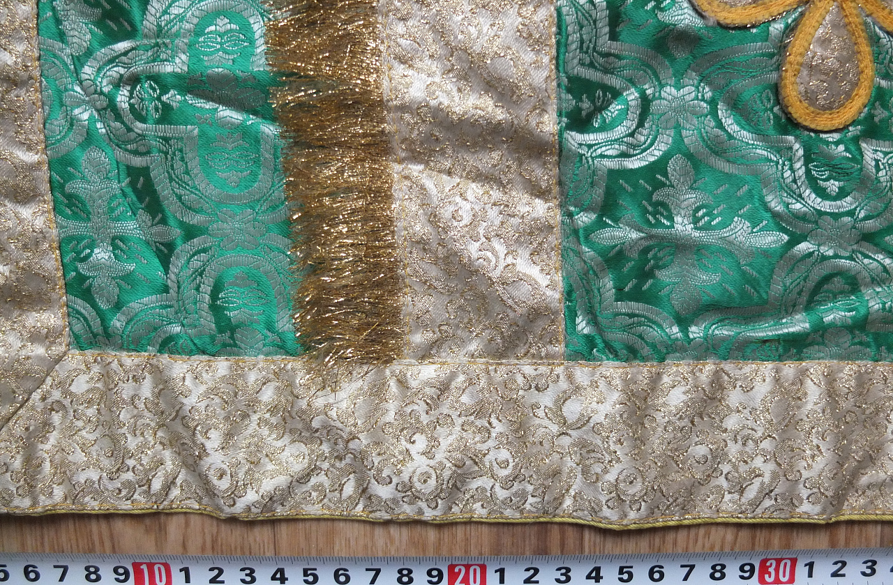 церковный фартук, золотая нить, ручное шитьё, коллекционный фото 5