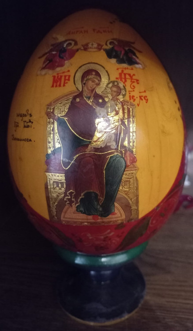 пасхальное яйцо деревянное, Императорская Россия, 19 век