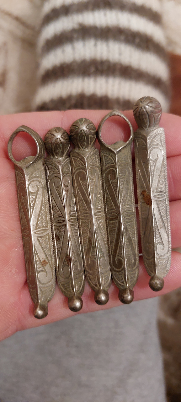 Старинное серебро Чеченское женское украшение фото 2