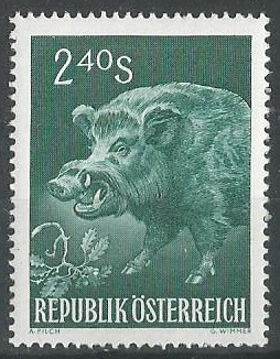 Австрия. 1959 г. Вепрь. MNH