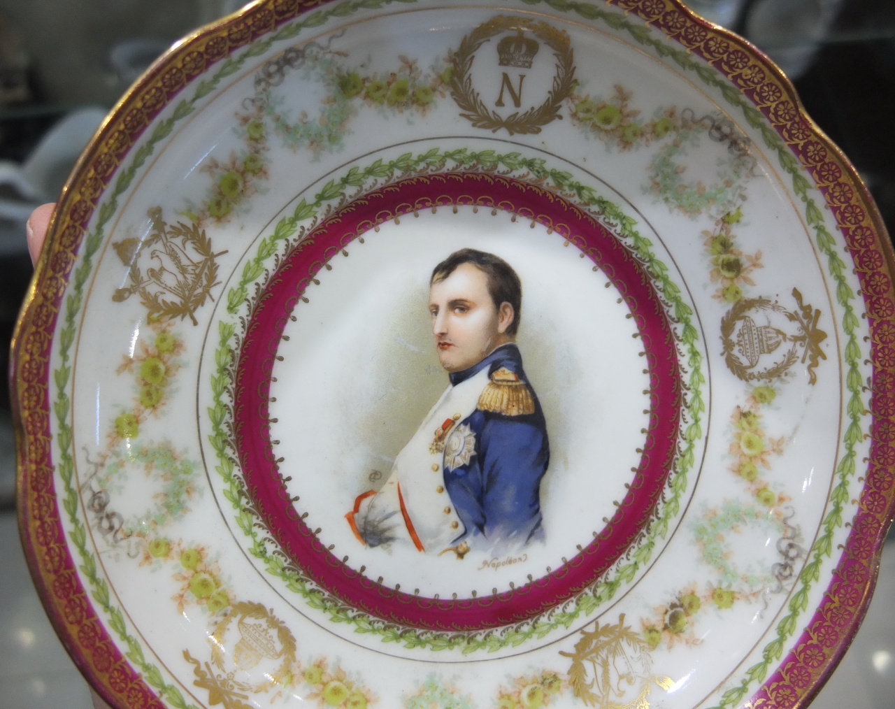 фарфоровая конфетница Наполеон, фарфор Франция, 19 век