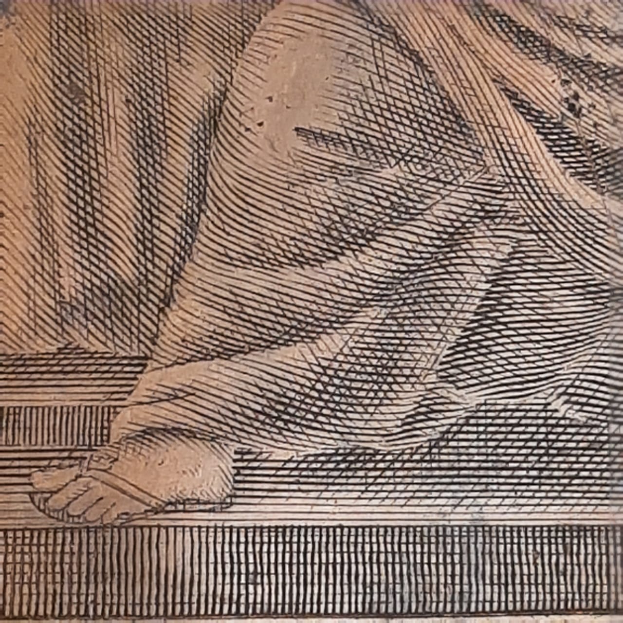 Старинная гравировальная доска, медь. Апостол Павел фото 4