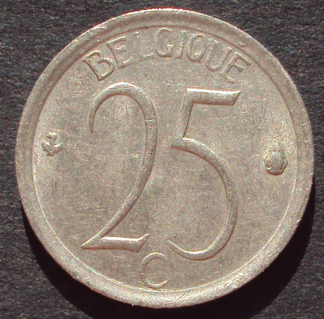 Бельгия, 25 сентим 1964 год!. (А-35).