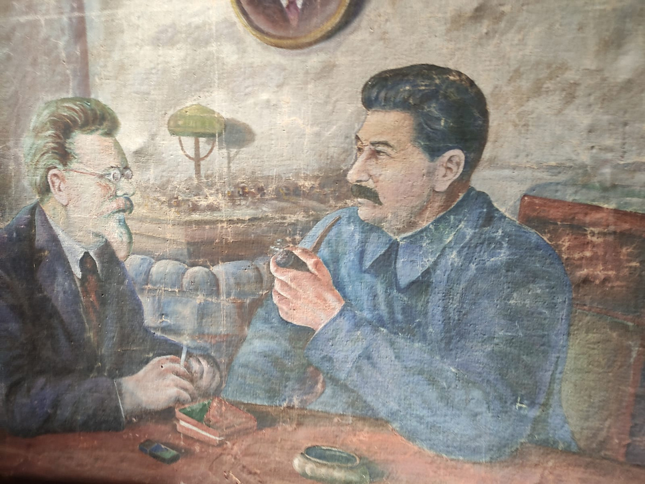 картина Сталин и Калинин , холст, масло, НХ 1930е фото 5
