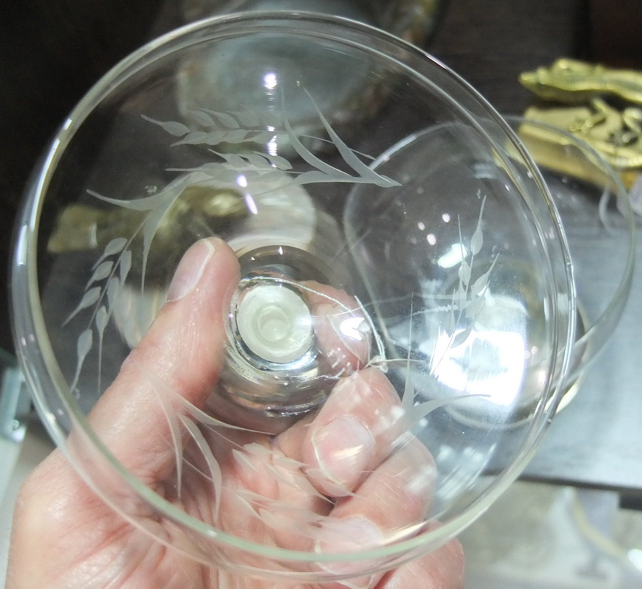 ваза стекло, серебро, гравировка, коллекционная, Англия фото 6