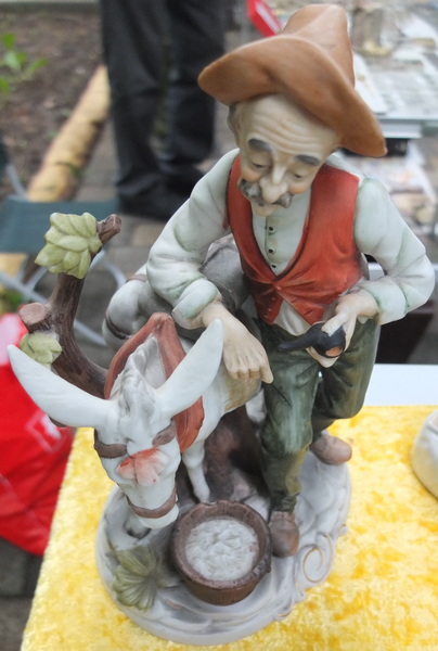фарфоровая статуэтка Дедушка с осликом, фарфор Европа