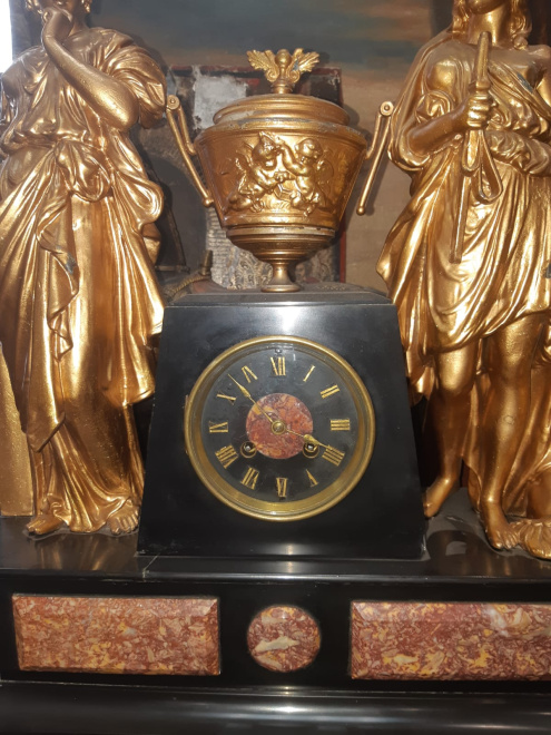 часы настольные, шпиатр, Франция, 19 век