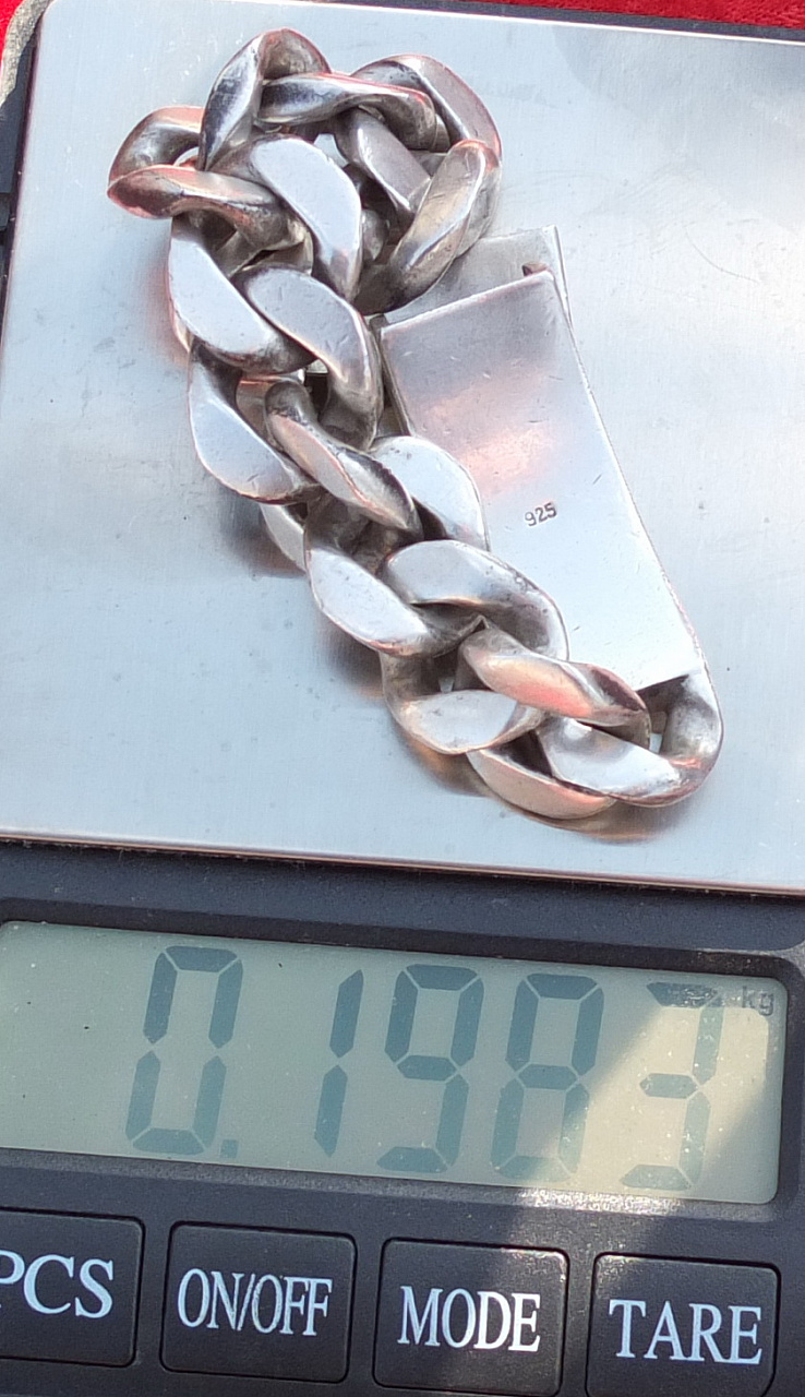 серебряный браслет мужской, серебро 925 проба, крупная вязка фото 6