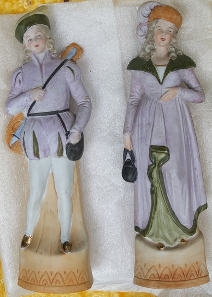фарфоровые статуэтки Мальчик и Девочка, пара, начало 20 века, Германия