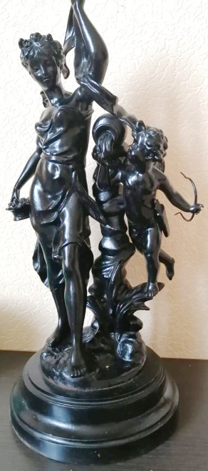 Чугунная скульптура Богиня Весны и Купидон, Касли, 1950е гг