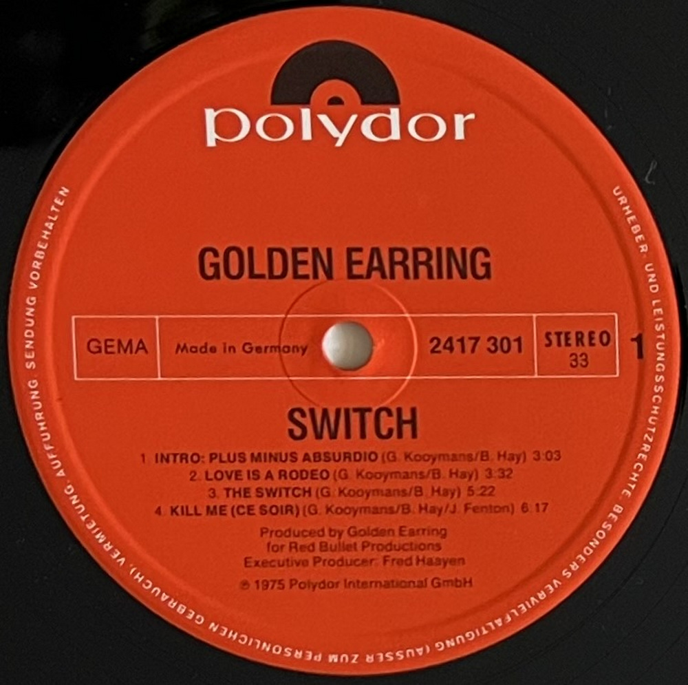Golden Earring - Switch (LP) 1975 фото 5