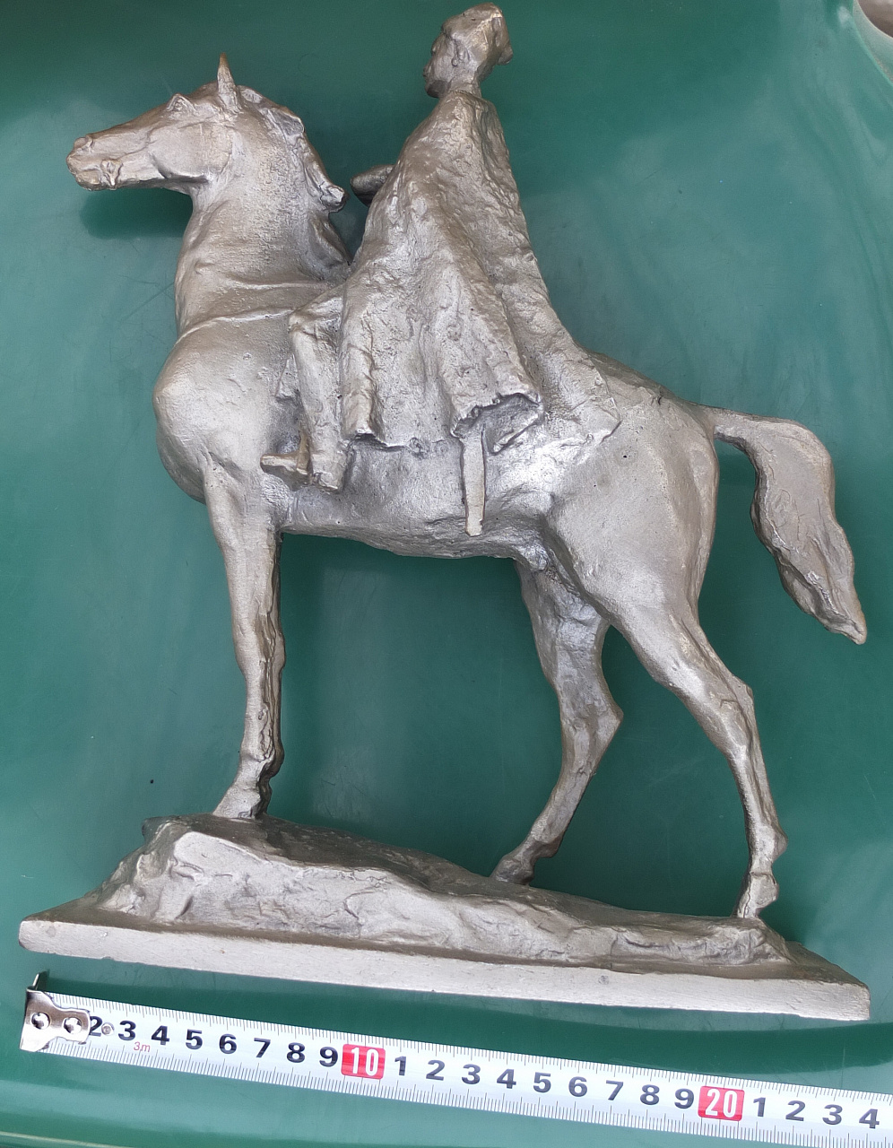 силуминовая статуэтка Чапай на коне, Монументскульптура, СССР фото 2
