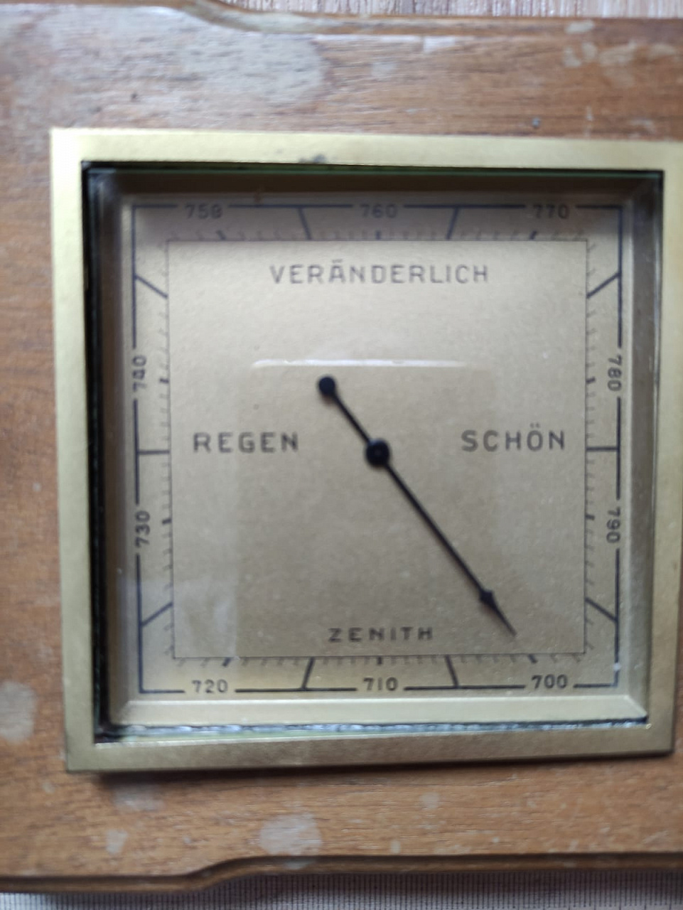 барометр немецкий старинный, в деревянном корпусе фото 4
