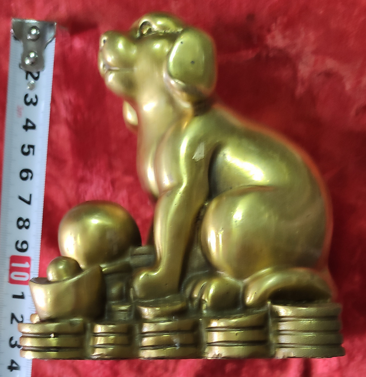 бронзовая статуэтка Пёс Будды, символ благополучия фото 6