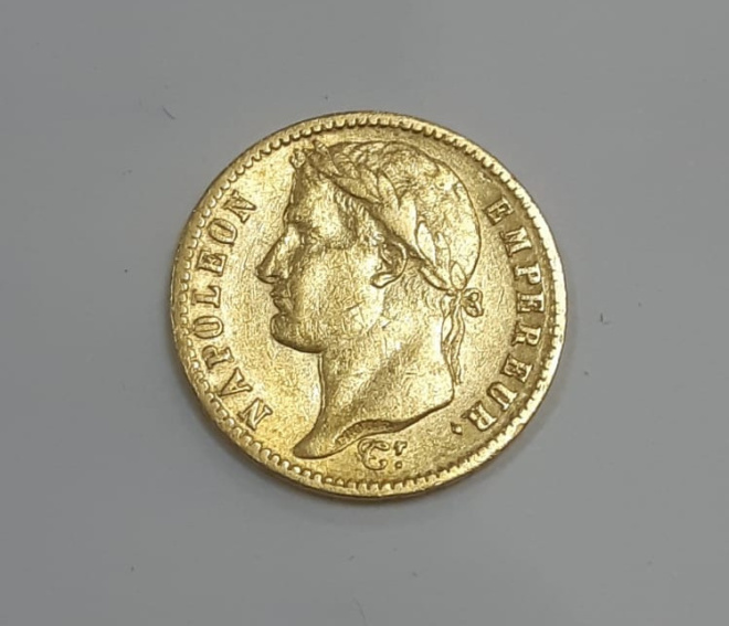 золотая монета 20 франков, 1813 год, Наполеон Бонопарт