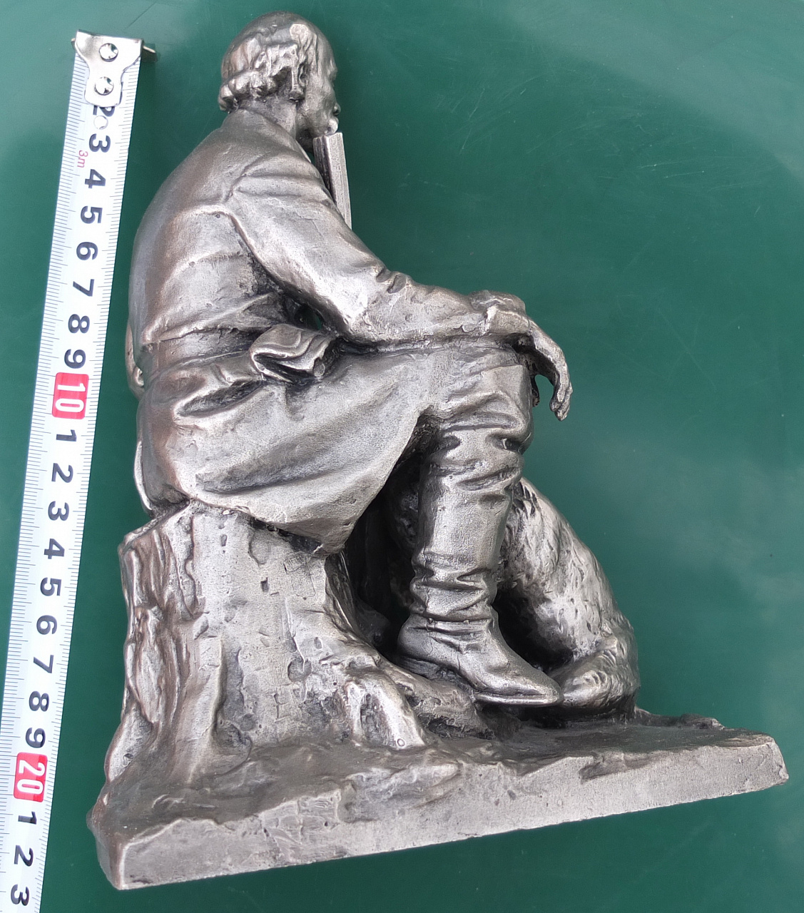 силуминовая статуэтка Некрасов на охоте, СССР фото 3