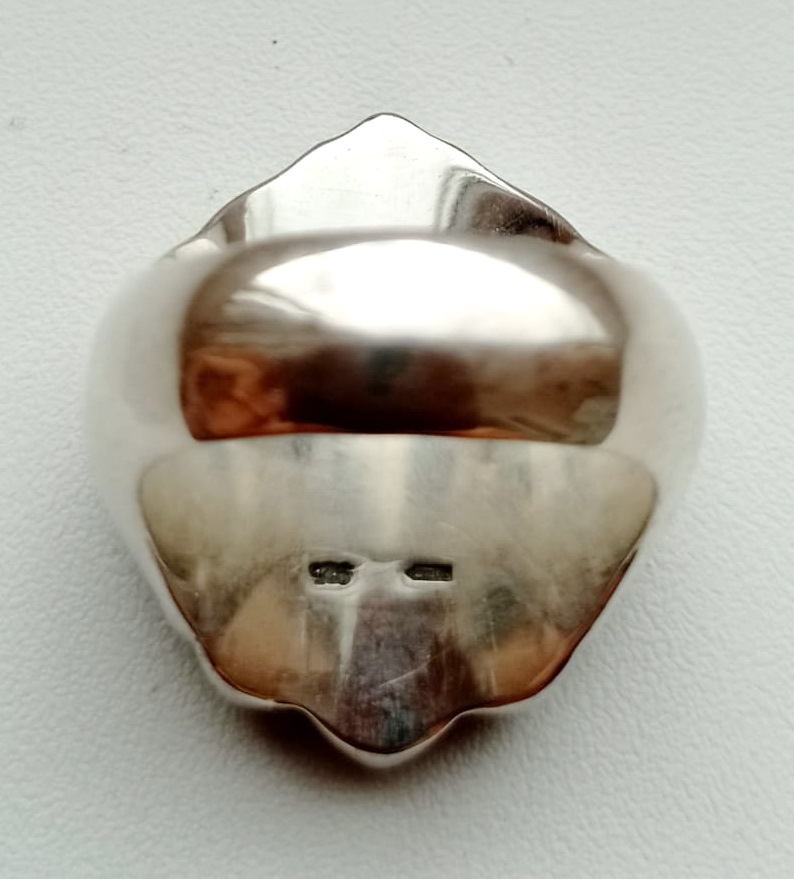 серебряный перстень, авторская работа, подарочный, размер 19 фото 5