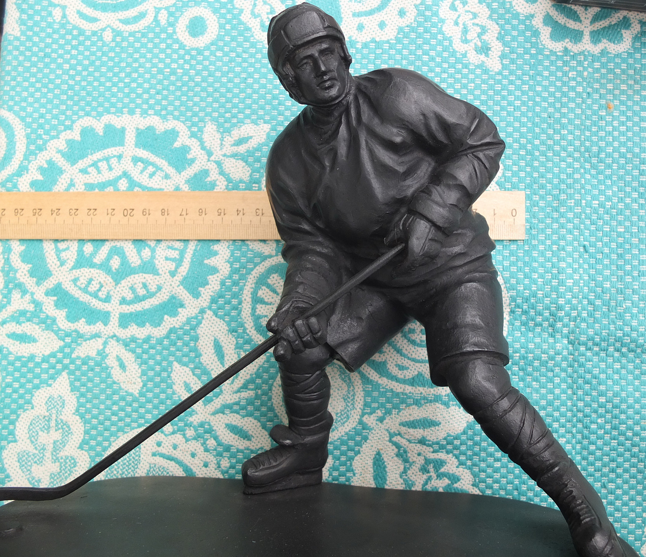 чугунная статуэтка Хоккеист, Касли, 1969 год фото 5
