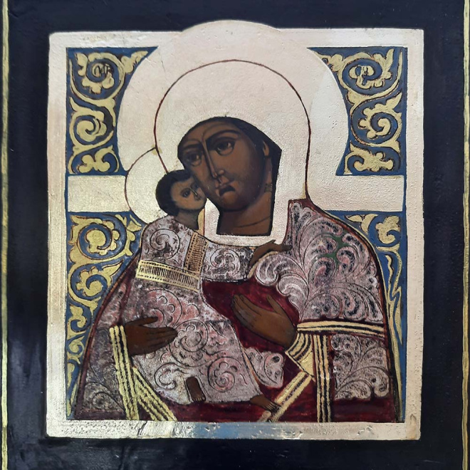Владимирская икона Божией Матери, 19 век