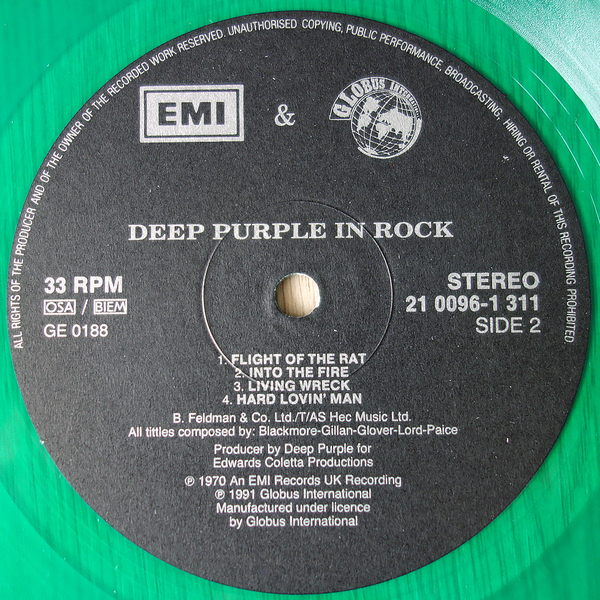 Deep Purple - In Rock - Green Vinyl LP фото 7