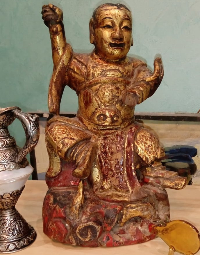 деревянная статуэтка Будда, 18 век фото 2