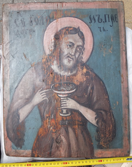 икона Иоанн , большая, начала 19 в  фото 3