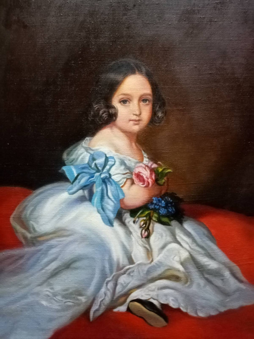 Картина Ф. К. Винтерхальтера "Принцесса Шарлота Бельгийская", копия (х. м., 40х50, 2023 г)