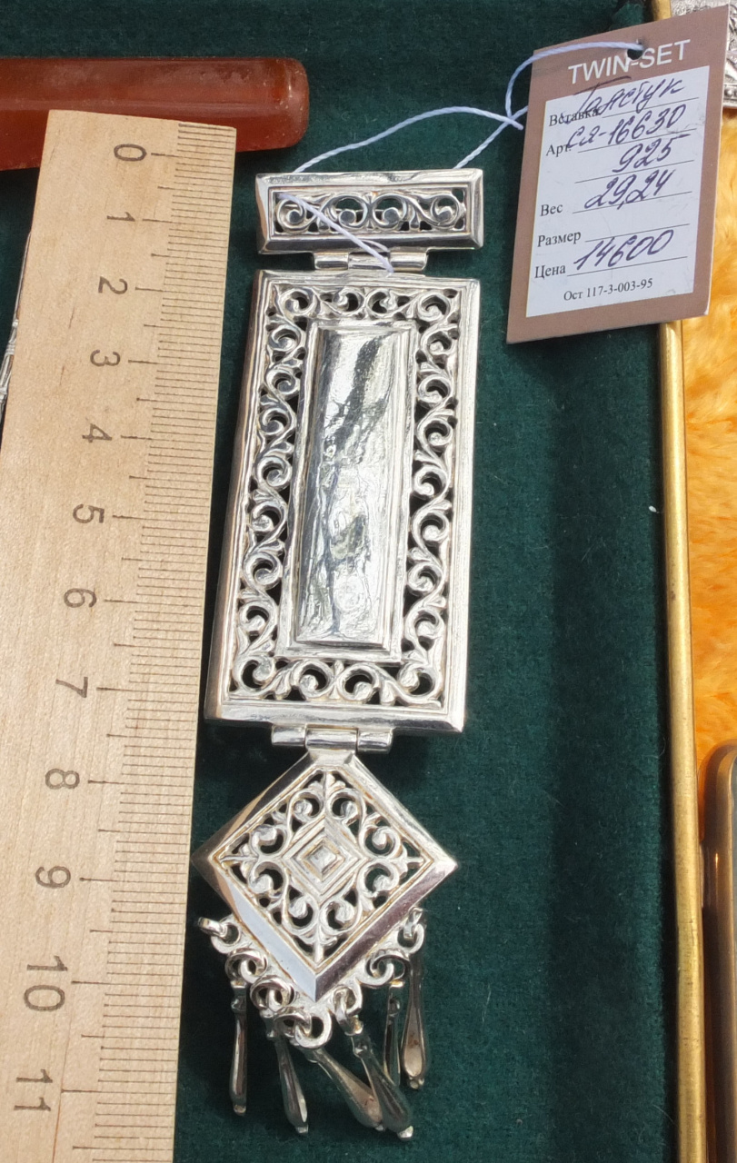 серебряный галстук, серебро 925 проба