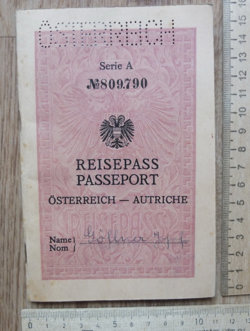 австрийский паспорт 1937 года