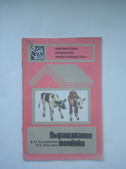 В.Н. Лазаренко Н.А. Эпштейн Выращивание телёнка 1985 год