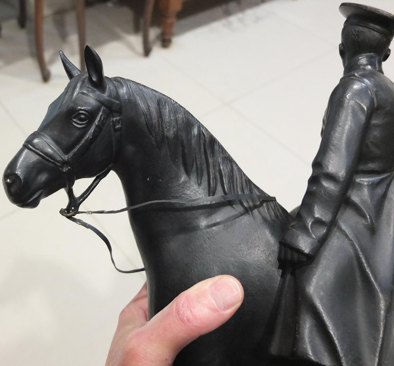 чугунная скульптура Казачок на коне, авторская, Касли, 1963 год высота 30 см фото 7