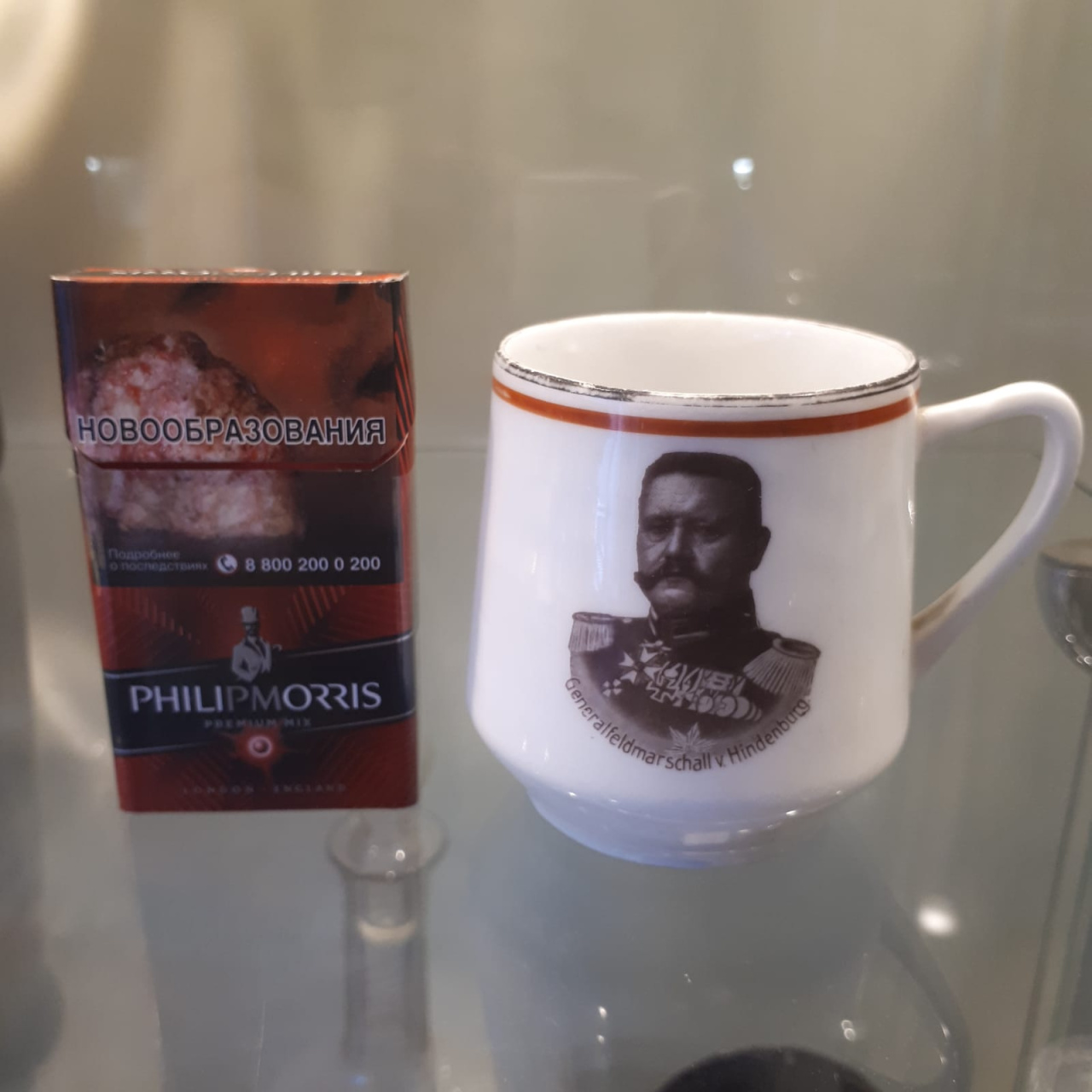 Фарфоровая чашка с изображением Гинденбурга