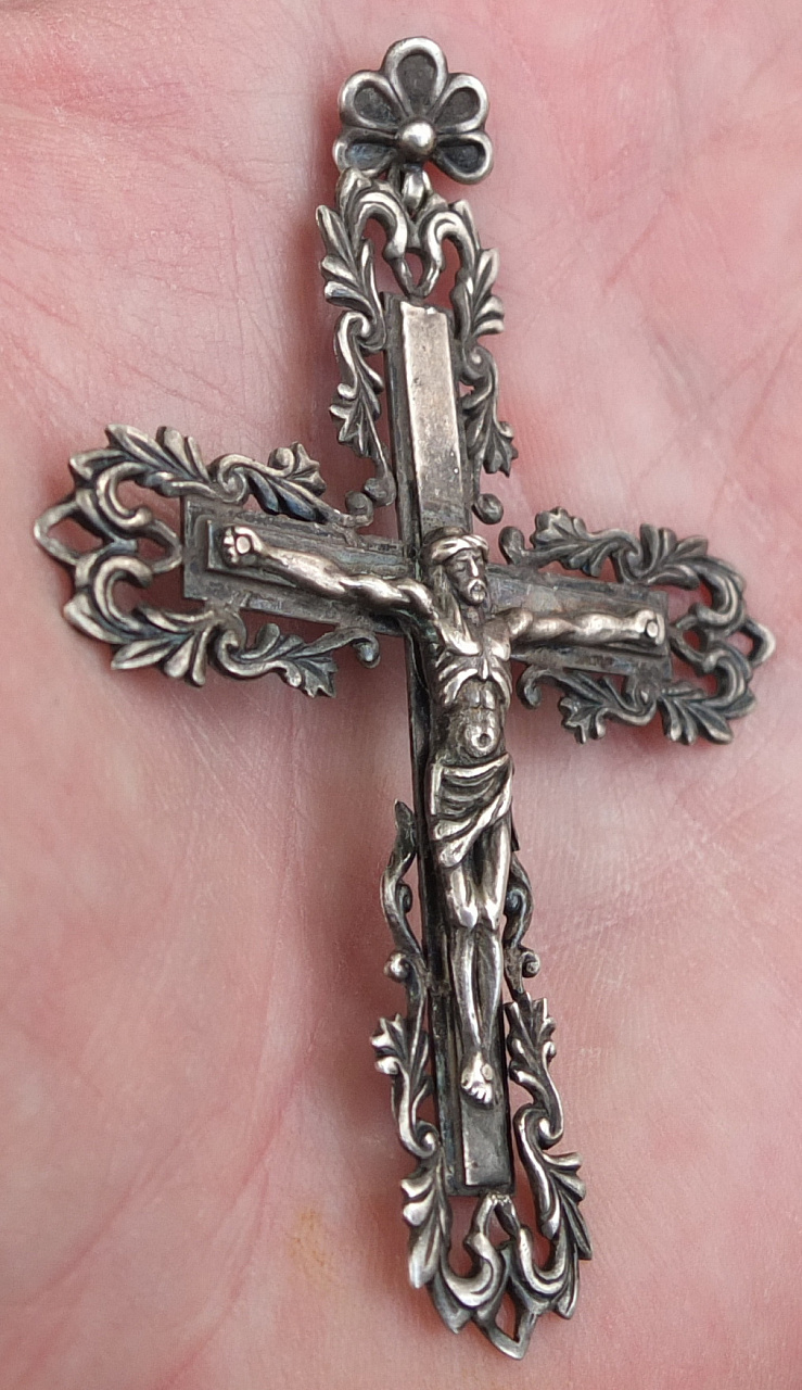 серебряный крест распятие, серебро 875 проба фото 5