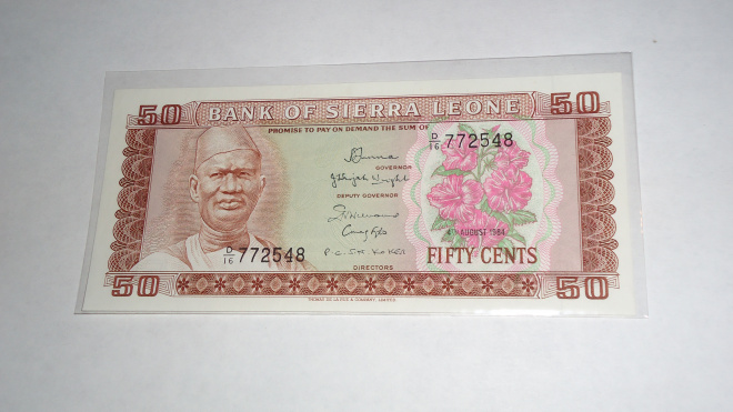 Сьерра-Леоне , 50 центов , 1984 г. , Unc .