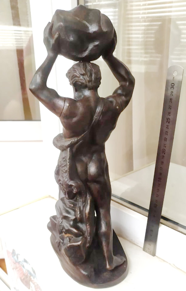 чугунная статуэтка Геракл, Касли, 1953 год  коллекционная фото 4