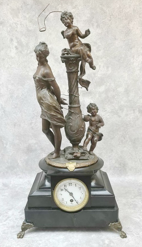 часы настольные Любовь, бронза, Франция, 19 век фото 2