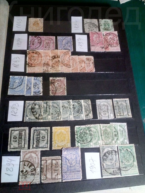 Бельгия, 1869 - 1955, сток марок, гашеные, 8 сканов, Ми более 200 евро  
