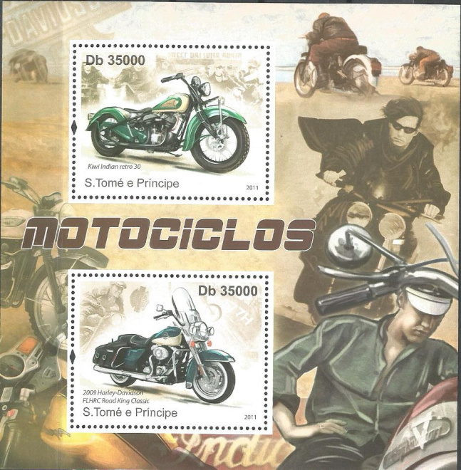 Сан Томе и Принсипи. 2011 г. Мотоциклы. MNH
