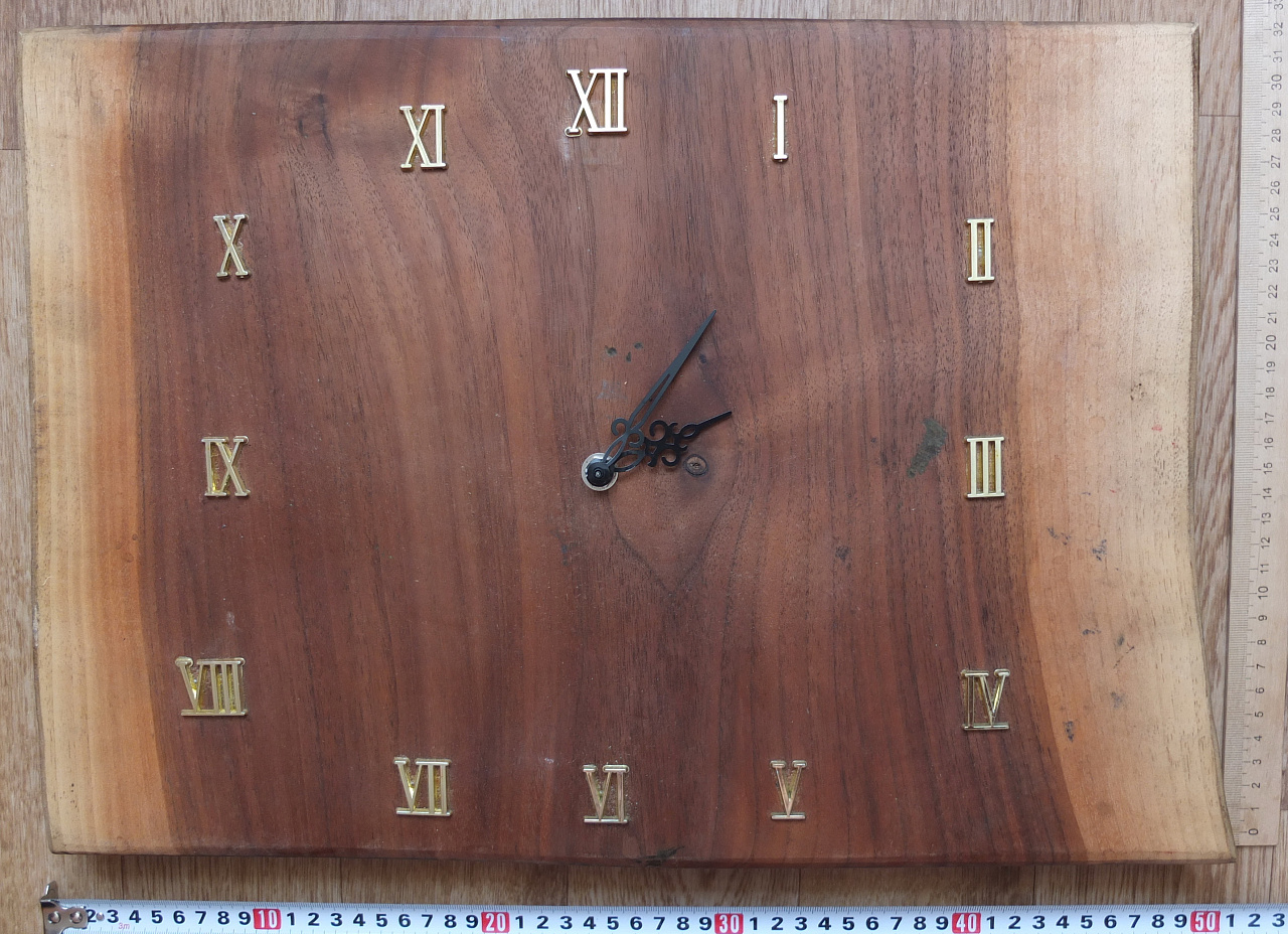 часы настенные дачные на натуральной деревянной доске, ручная авторская работа фото 7
