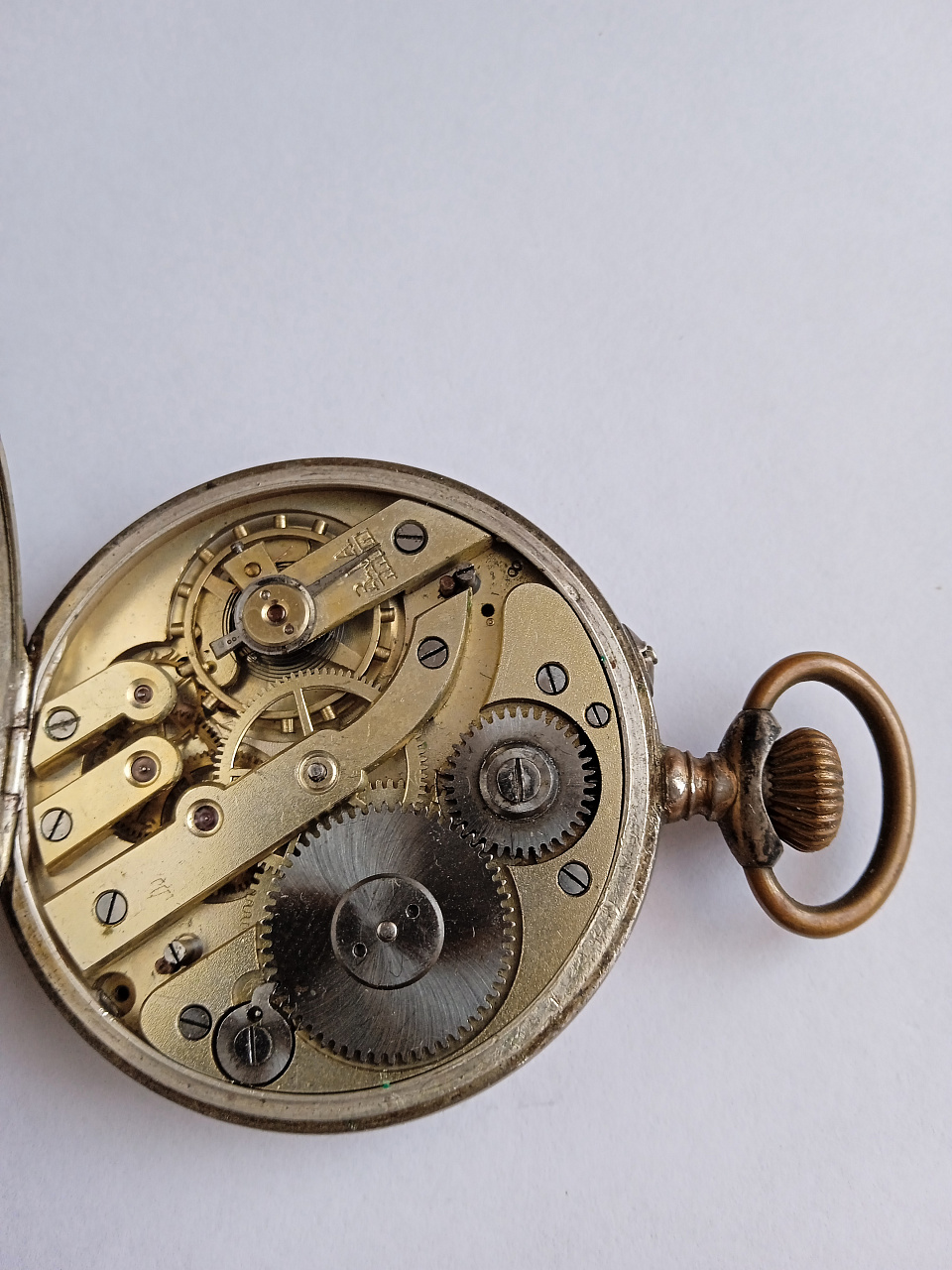 часы карманные  старинные серебро 800 пр Германия подписные фото 5