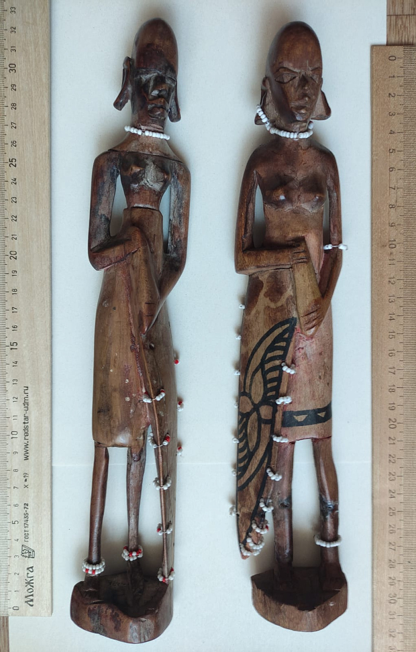 деревянные африканские обрядовые статуэтки пара, резьба по дереву фото 7