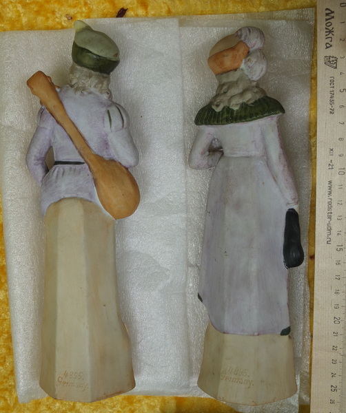 фарфоровые статуэтки Мальчик и Девочка, пара, начало 20 века, Германия фото 8