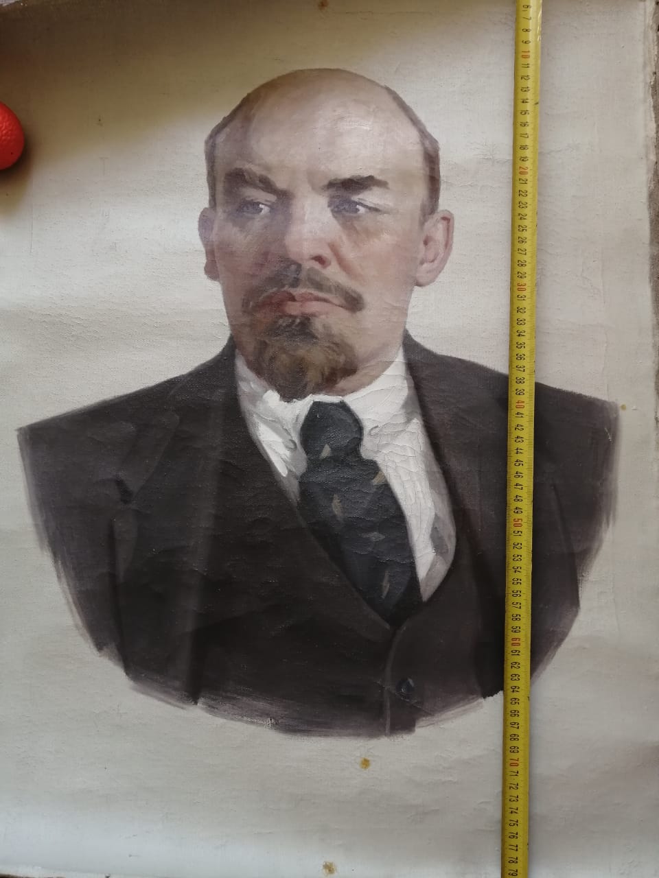 портрет Ленин, холст,масло, НХ, старый
