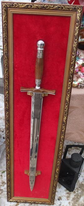 меч подарочный Кубачи,с серебром на рукояти, декоративный