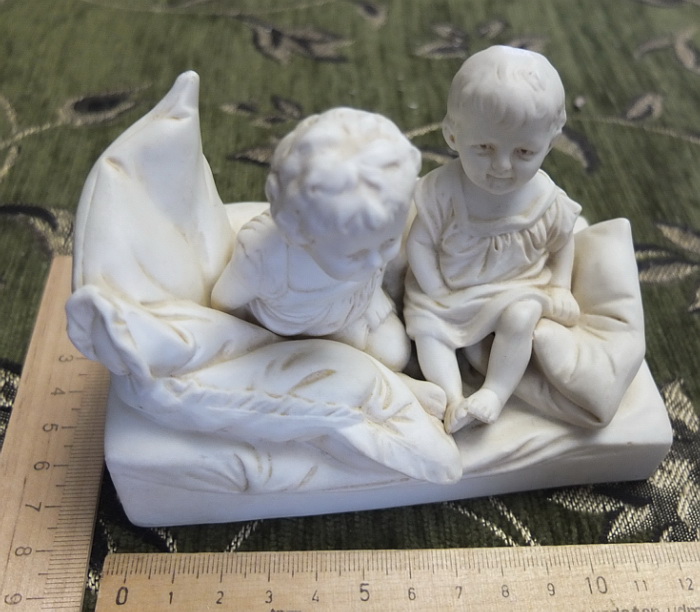 фарфоровая статуэтка Дети, фарфор бисквит, Европа, 19 век фото 5