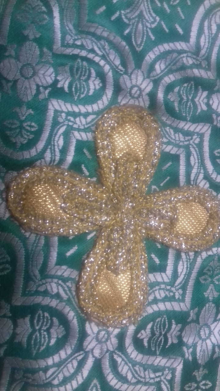 фартуки церковные, золотая нитка, ручное шитьё золотой ниткой фото 7