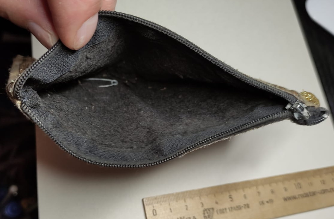 женский кошелёк, ручная вышивка, старый фото 3