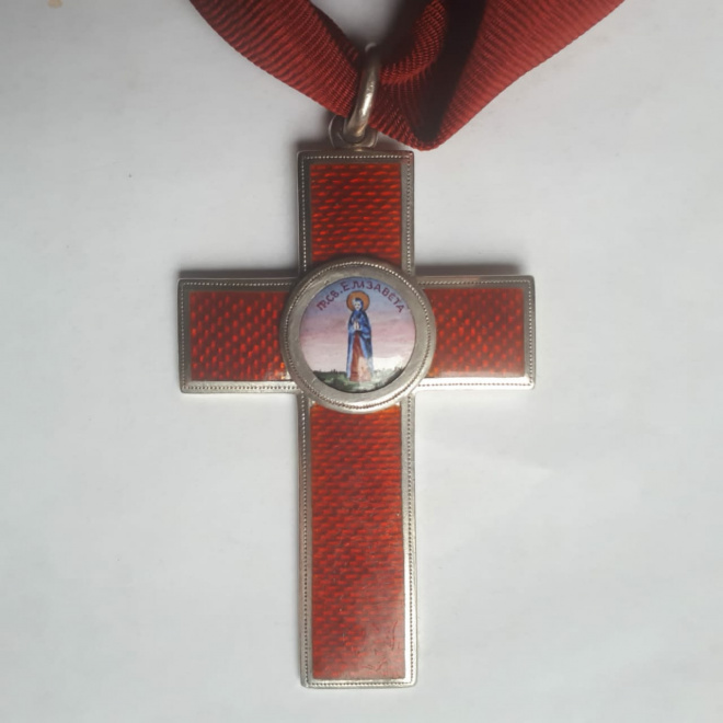 Знак Варшавской общины сестер милосердия Красного Креста 1880 г 