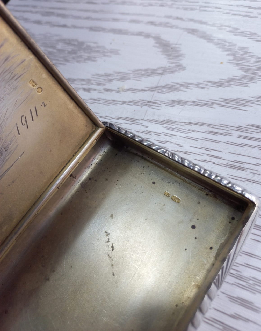 серебряный портсигар, серебро 84 проба, Императорская Россия фото 2